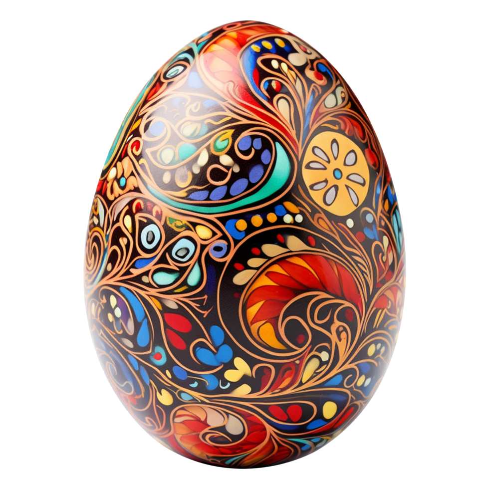 Colorful Easter egg isolated transparent background png