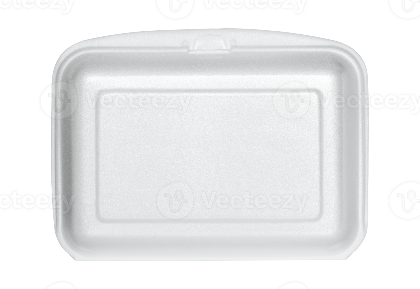 front view white styrofoam box isolated with clipping path for mockup png
