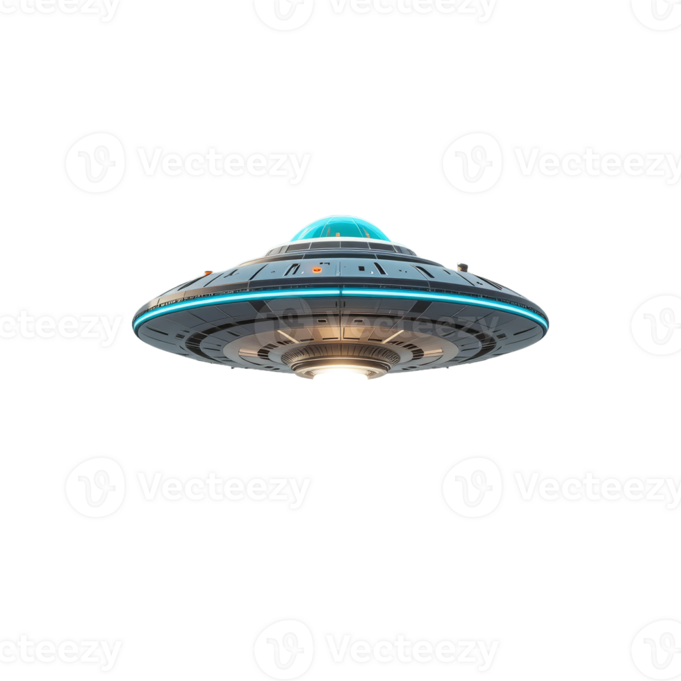 Futuristic Spaceship On Transparent Background png