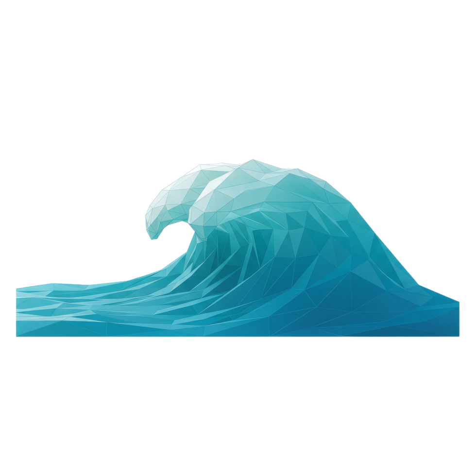 Ocean Wave Illustration With Transparent Background png