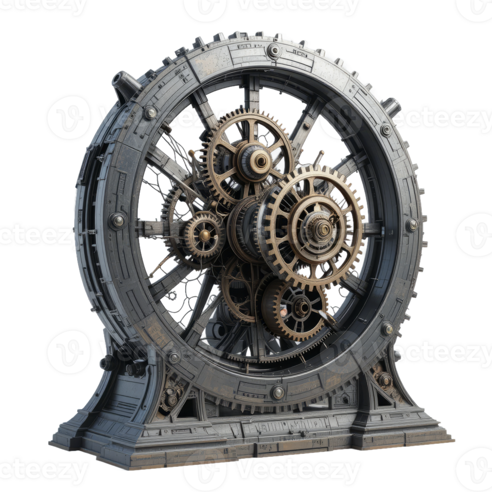 Intricate Clockwork Mechanism On Transparent Background png