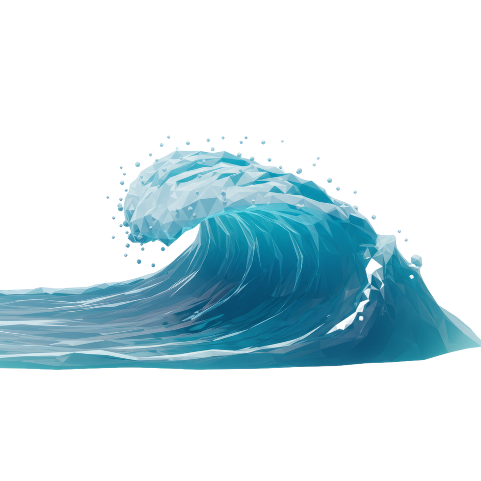 Ocean Wave With Turquoise Foam On Transparent Background png