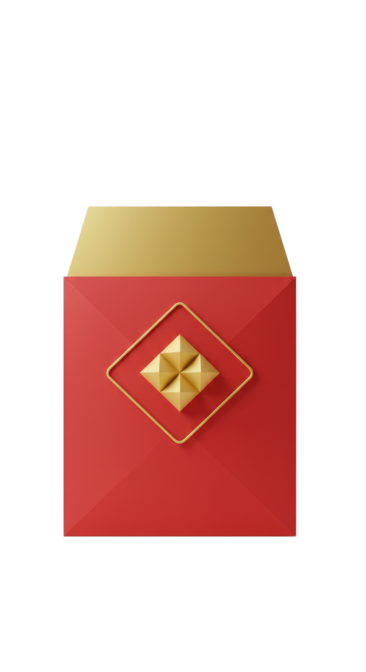 Red And Gold Envelope With Geometric Design with Keywords png