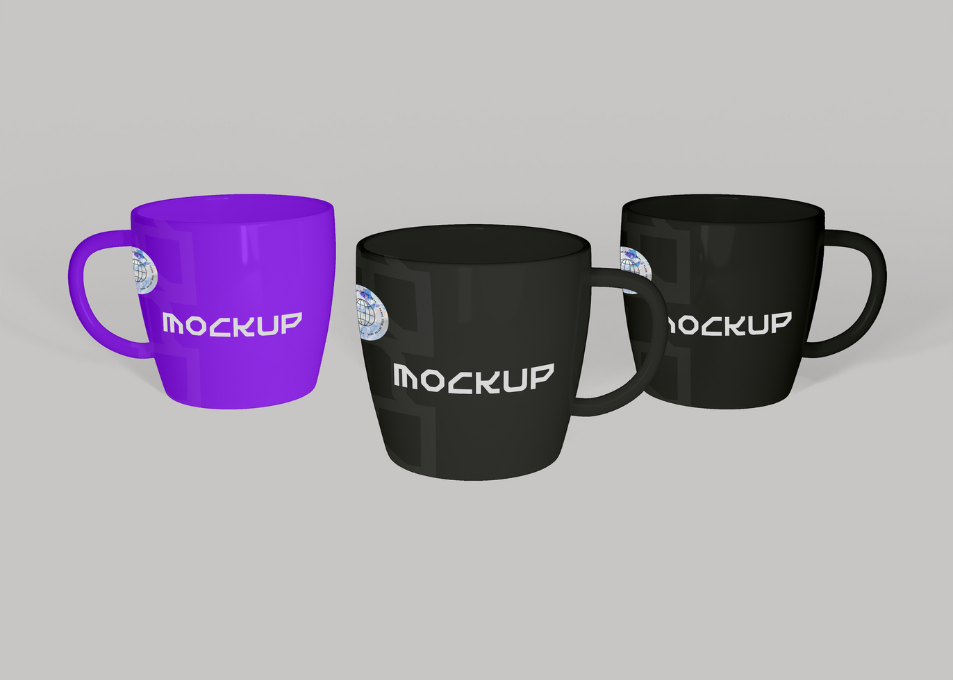 Oval Mug Holder Mockup for Cafe and Beverage Branding psd