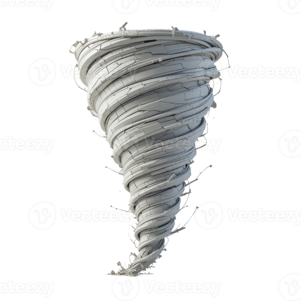 3D Rendering Of A White Swirling Vortex On Transparent Background png
