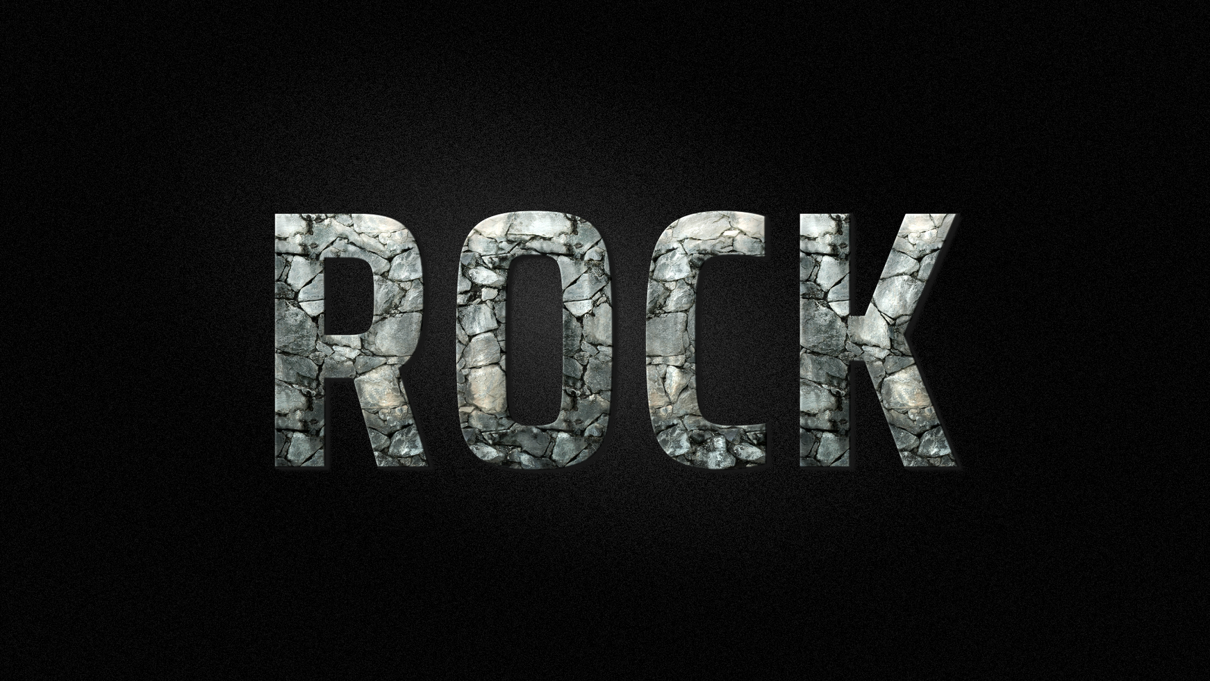 Rock Text Effect Photoshop Style psd