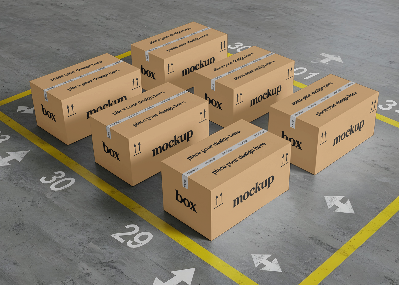 Box Grid Mockup psd