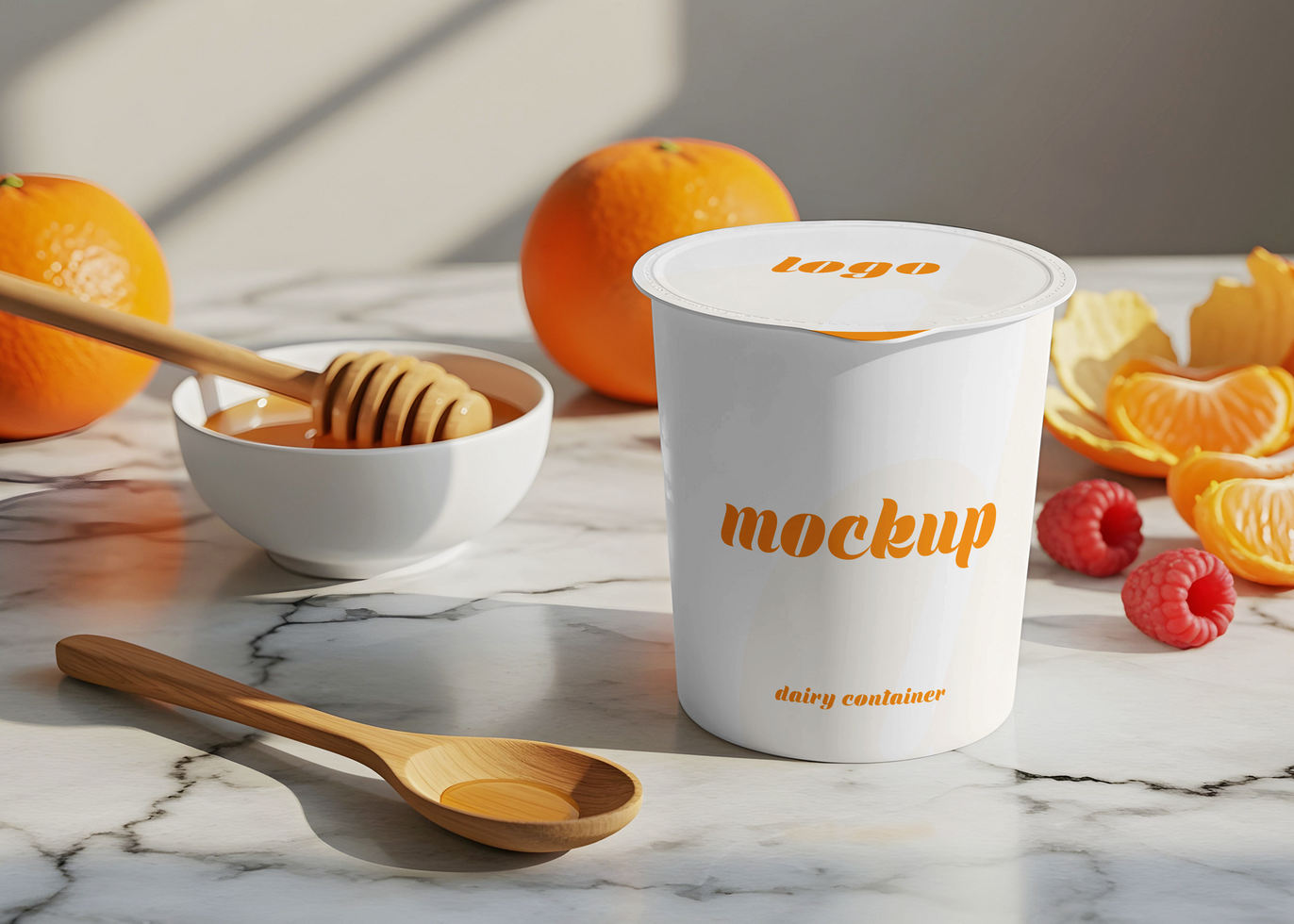Dairy Container Mockup psd