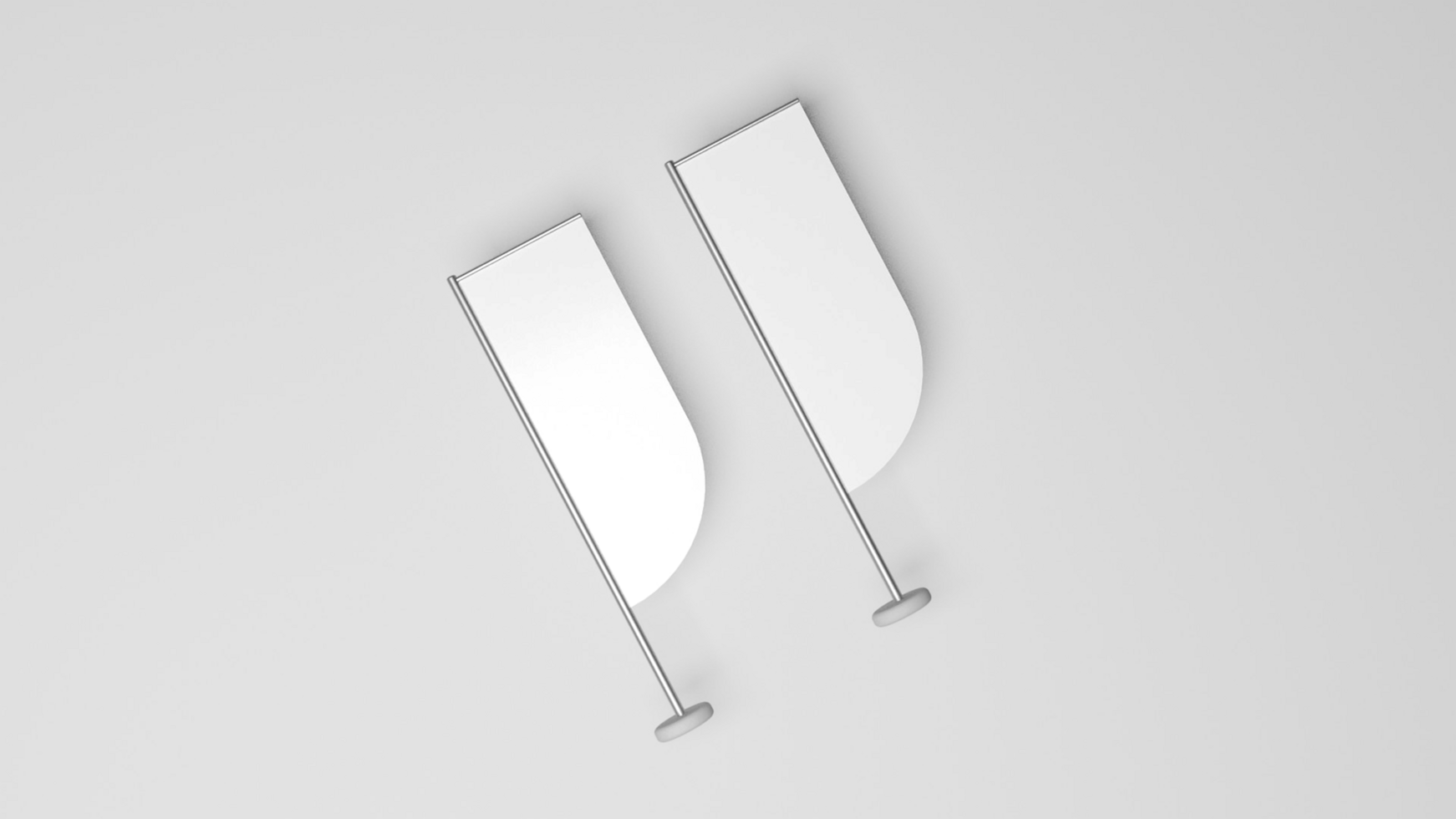 Two white flags psd