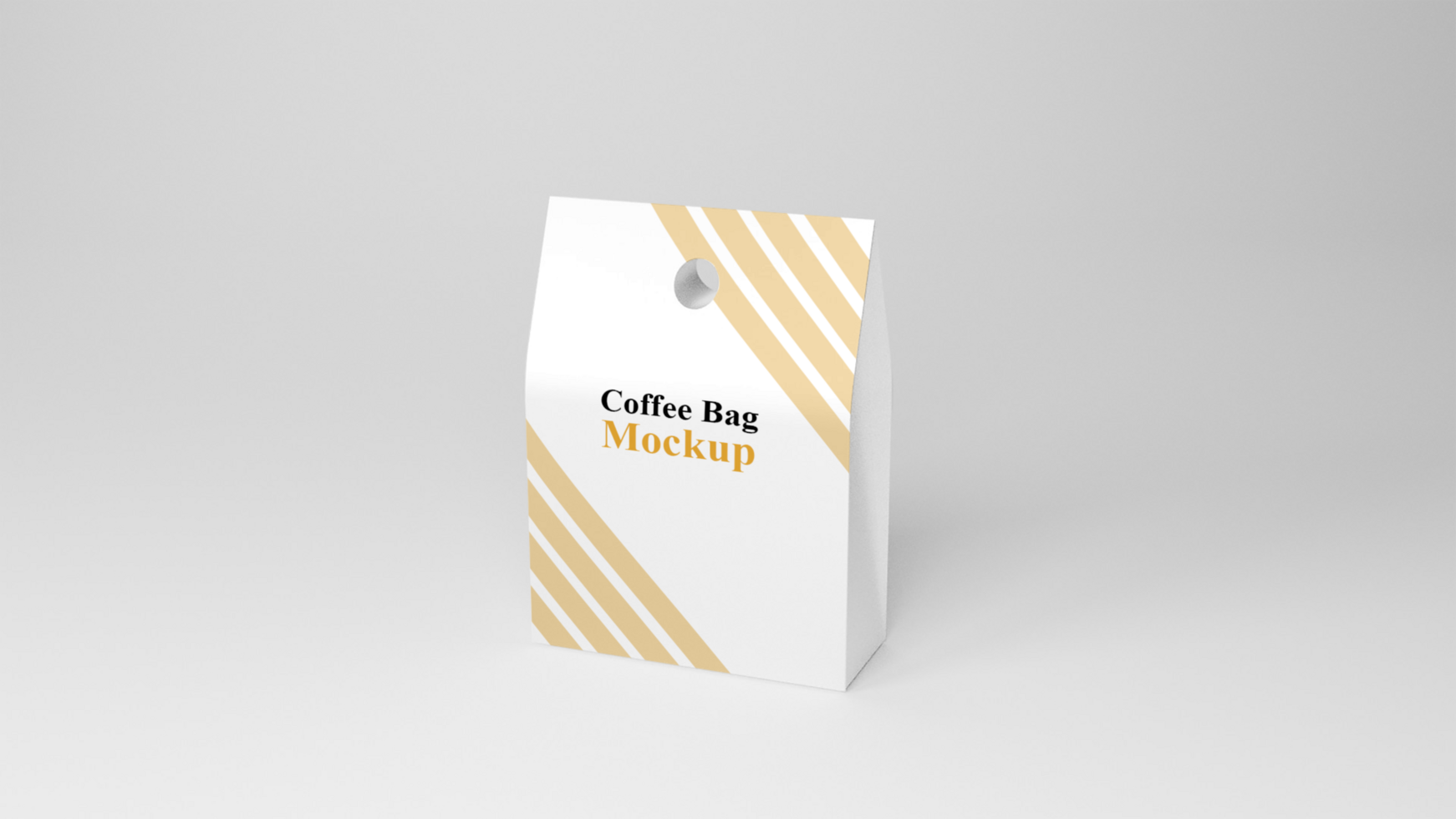 Coffee bag mockup design psd