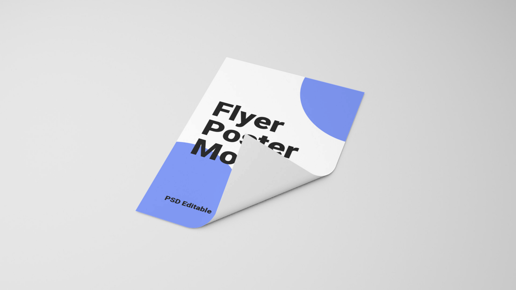 Flyer mockup on a white background psd