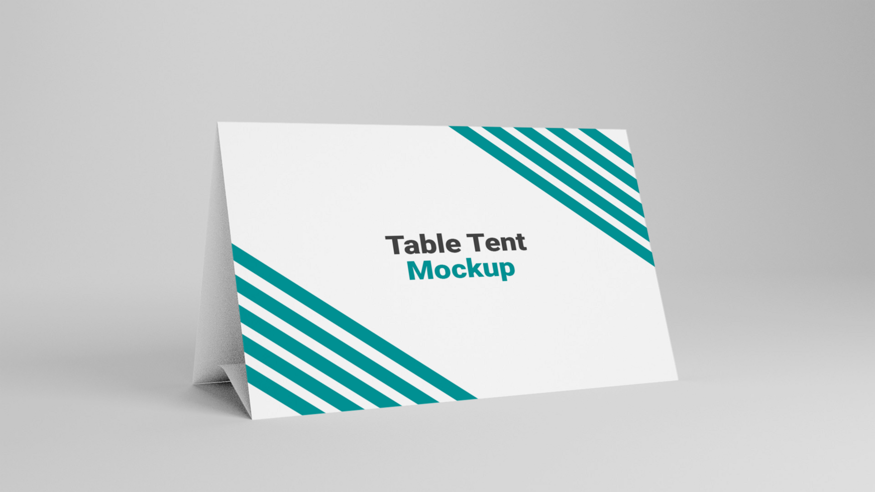 3d render table tent mockup psd