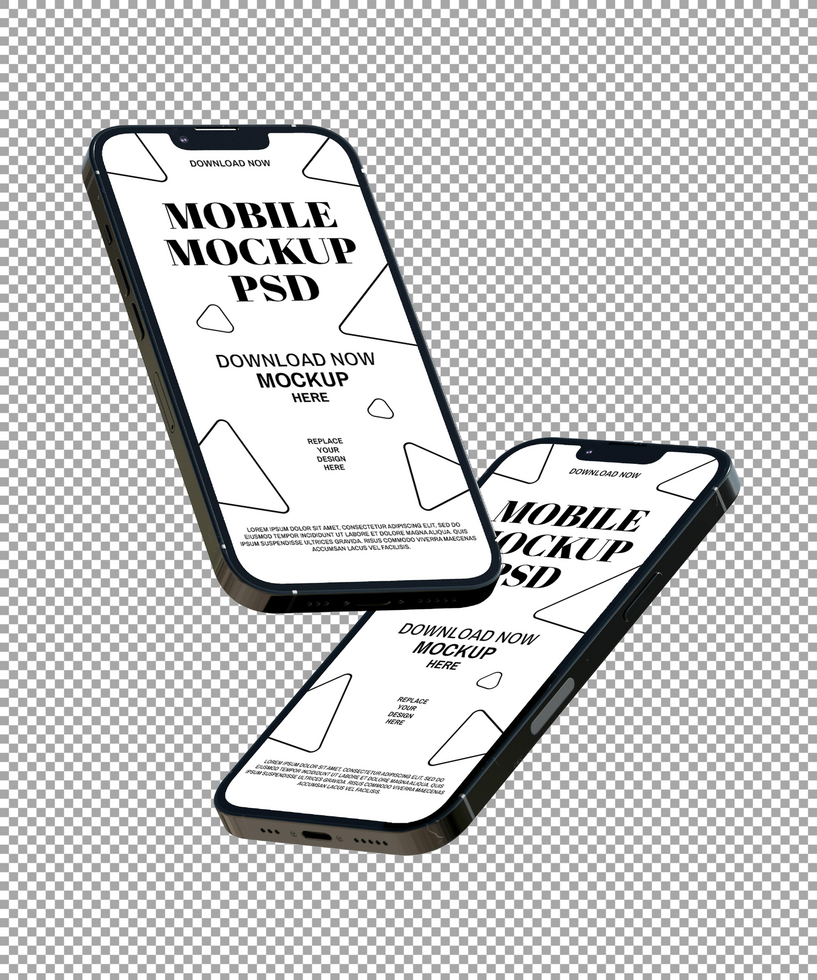 Clay Mobile Mockup for UI Showcase psd