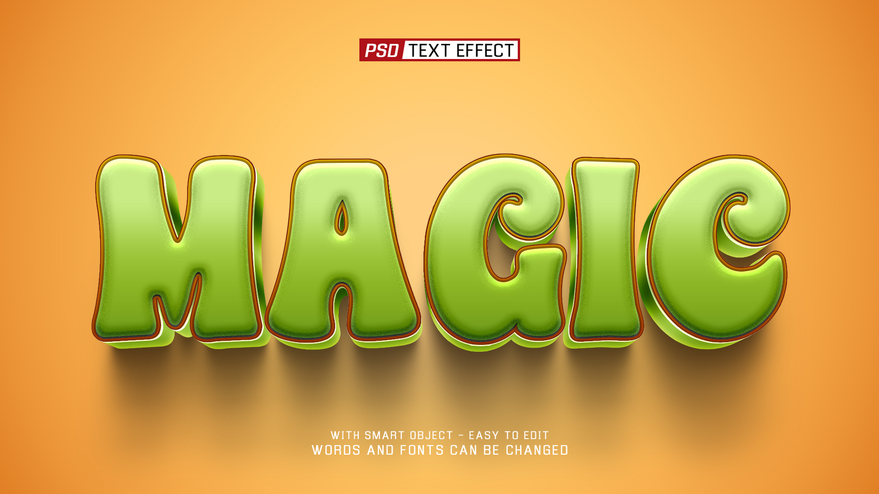 magic 3d text effect psd