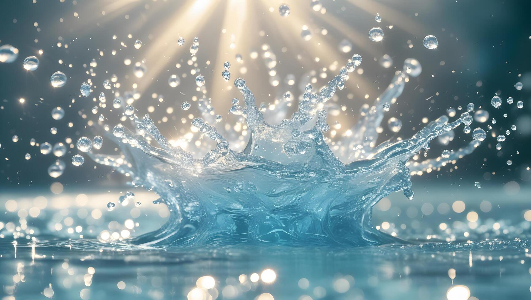 Splash of water. 3d rendering, 3d illustration. photo
