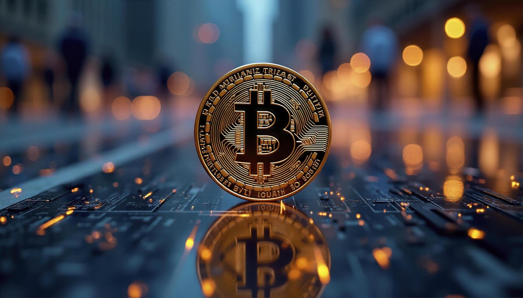 A coin with the letter B on it is surrounded by a web of lines photo