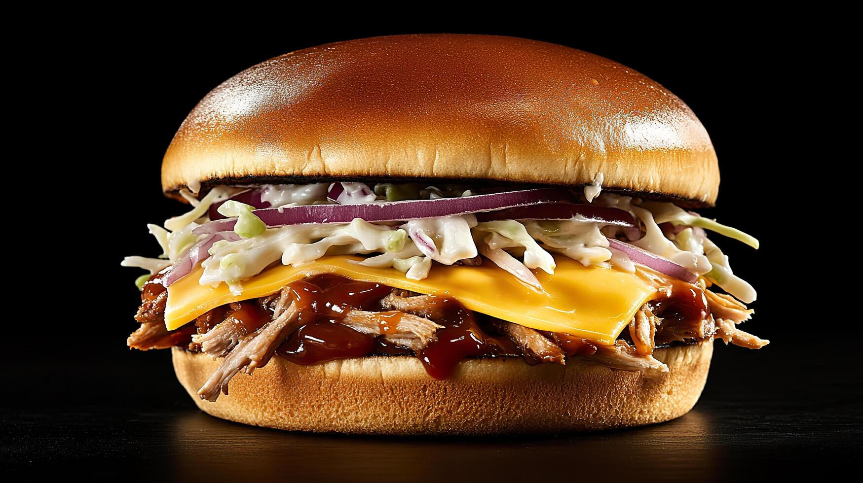 A bbq pulled pork sandwich photo