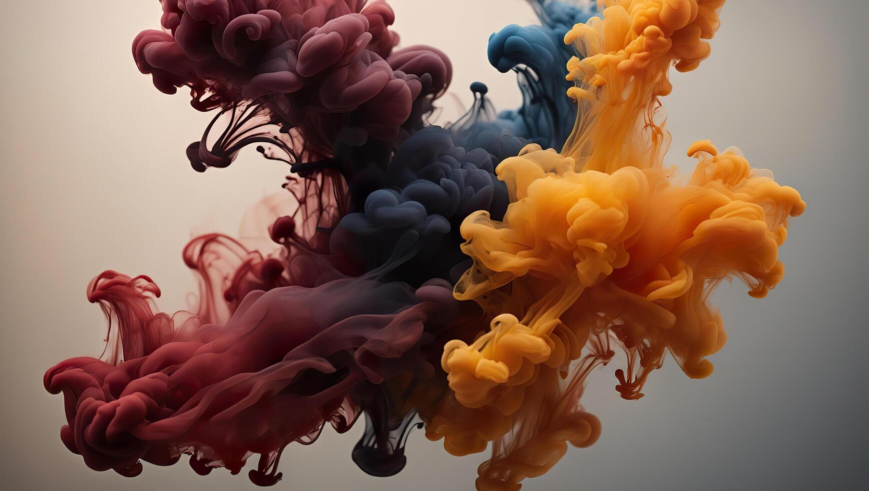 Colorful ink in water photo