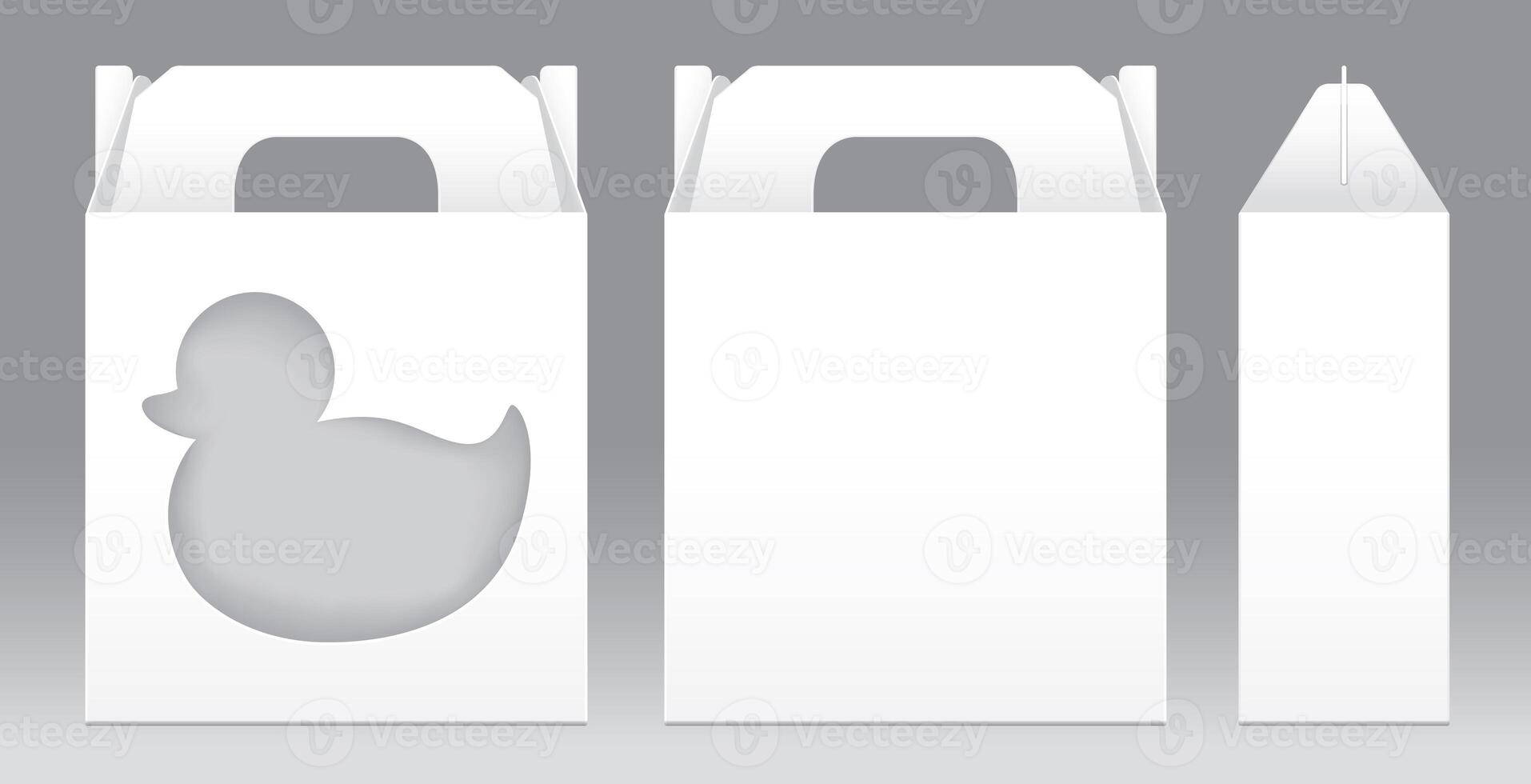 Box White window duck-shaped shape cut out photo