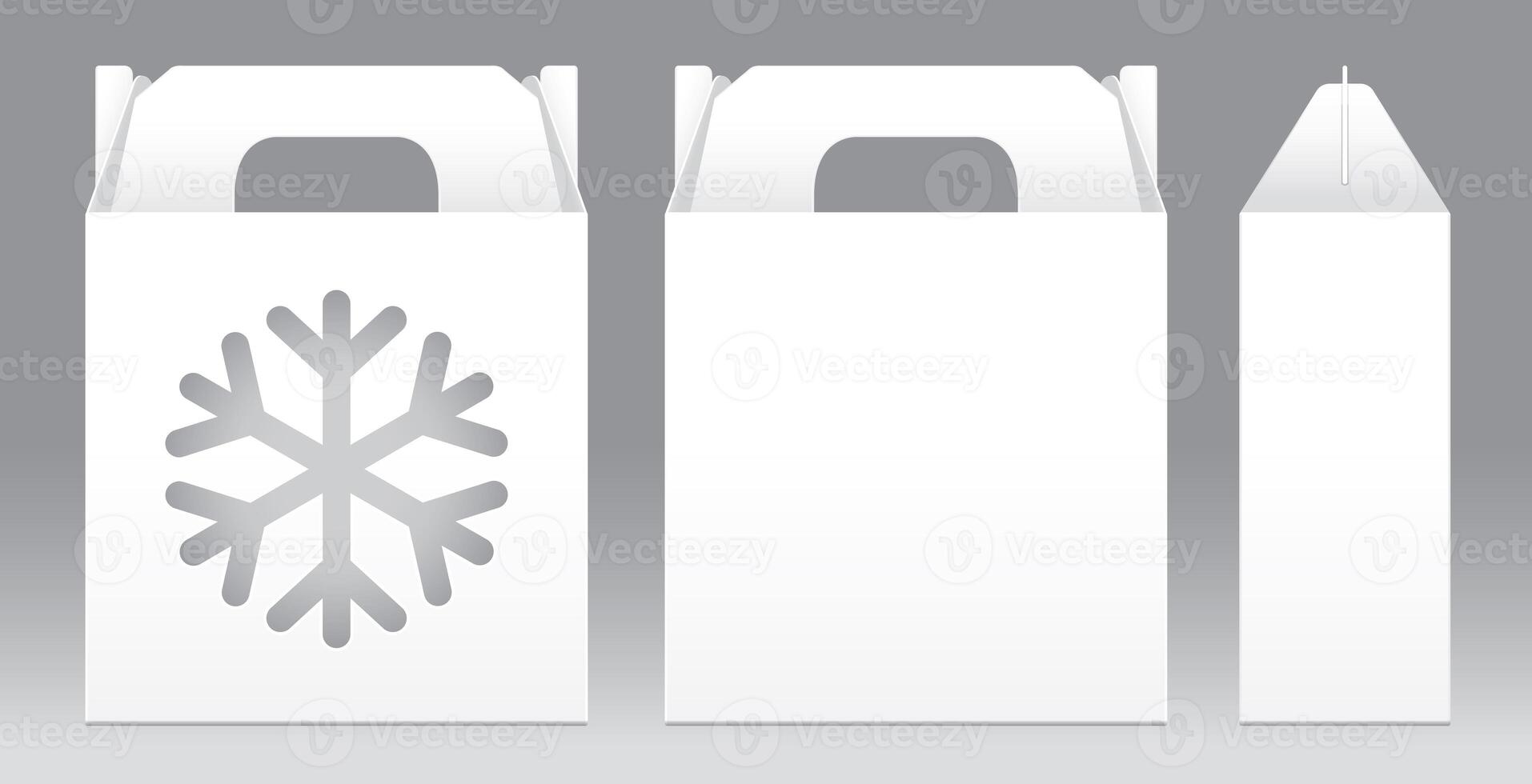 Box White window Snow Shape cut out for Packaging photo