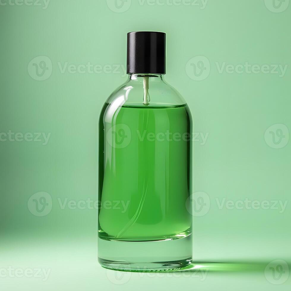 Whispers of Citrus and Vanilla in Unmarked Glass Bottle photo