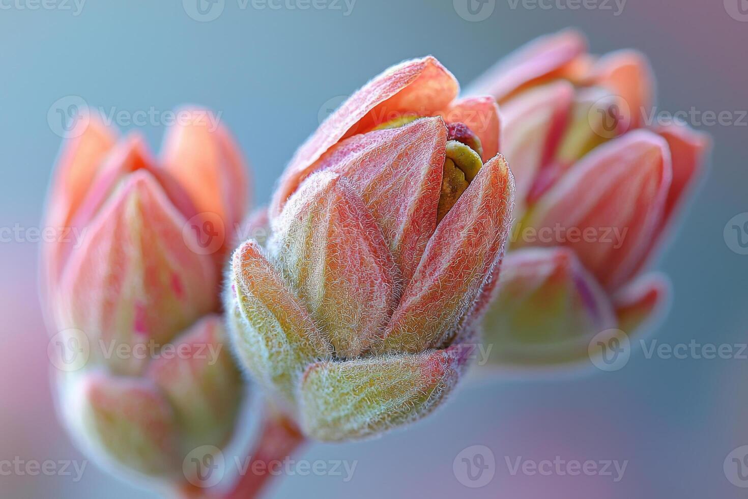 Flower buds against blurred background, macro shot photo