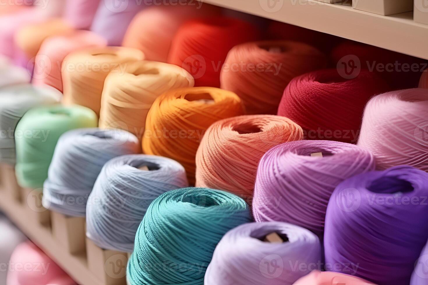 Colorful yarn cotton, wool, linen thread photo