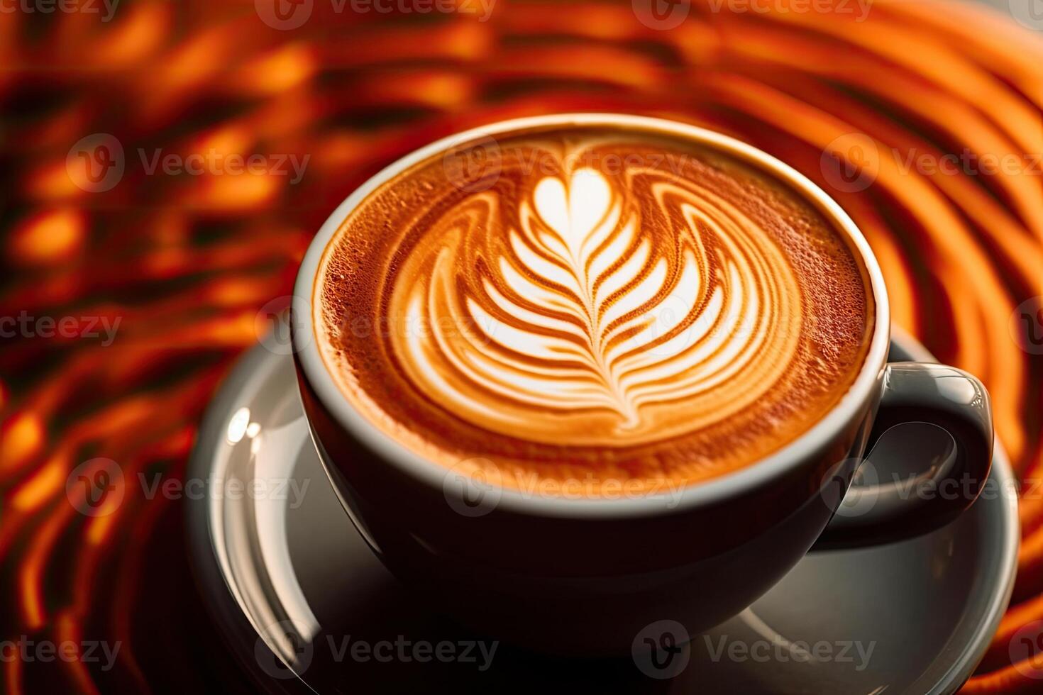 coffee cup latte art. photo