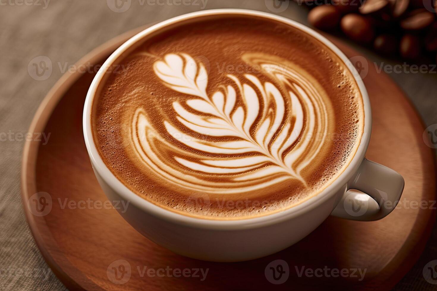 coffee cup latte art. photo