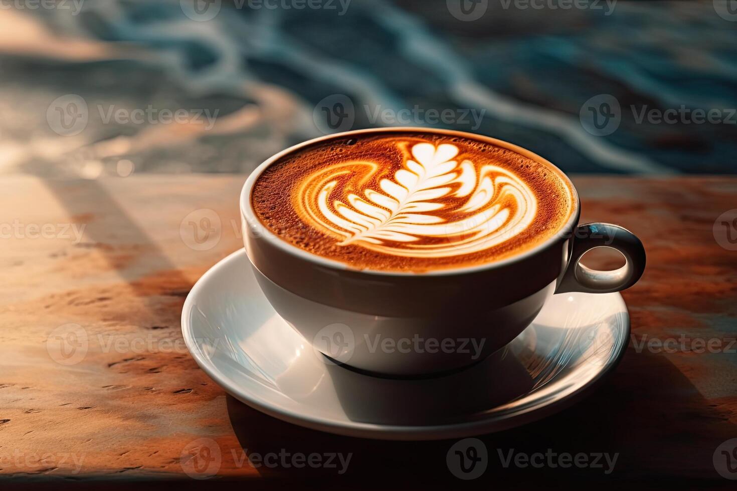 coffee cup latte art. photo