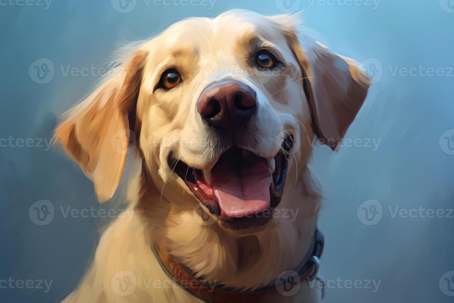 Happy dog smiles. photo