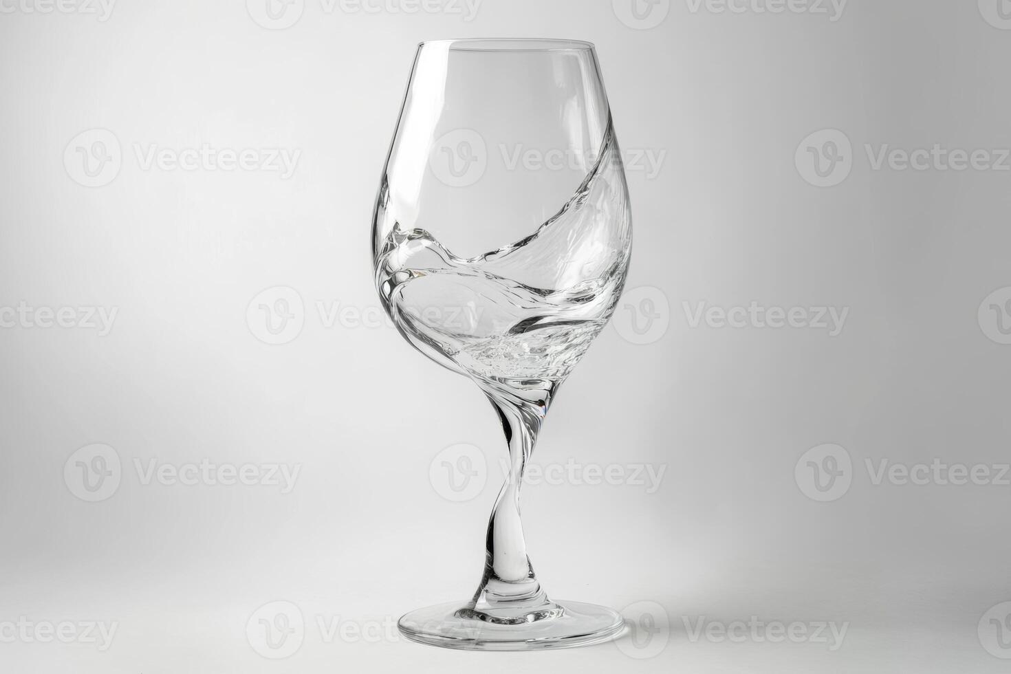 Elegant twisted glass showcasing modern design with swirling water effect photo