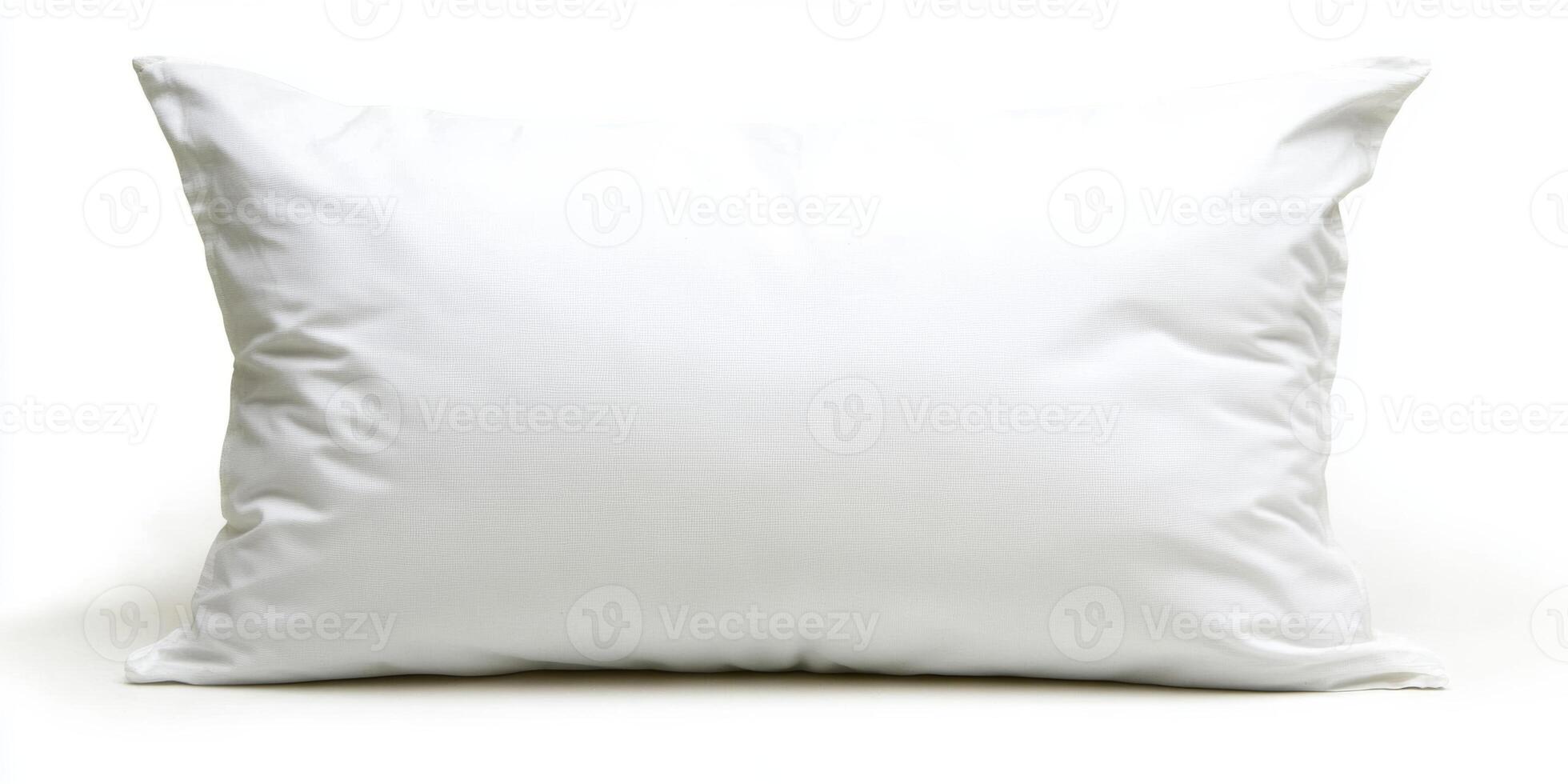 White pillow on a plain background ideal for home decor and bedding collection ideas photo