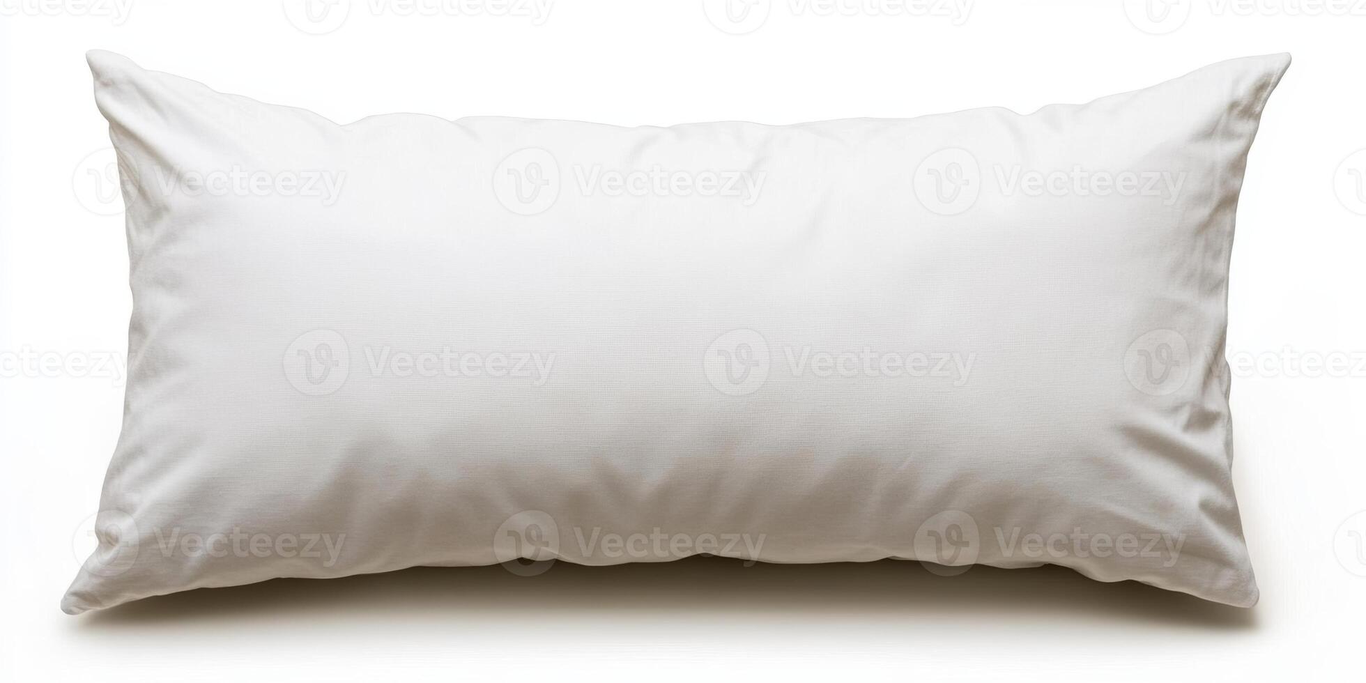 Soft rectangular pillow on a clean background ready for home decor and comfort enhancement photo