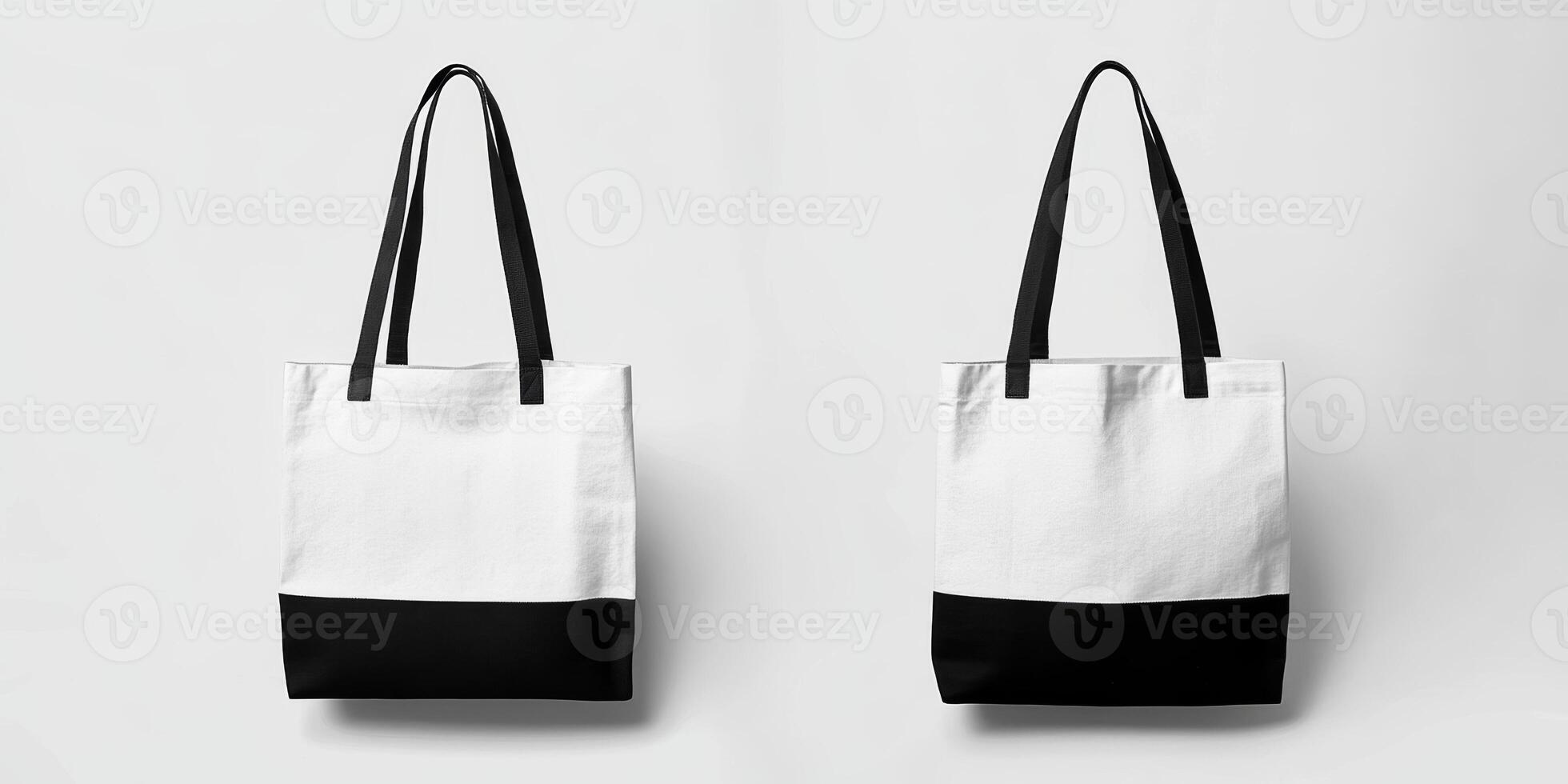Stylish and versatile tote bag design with black and white color scheme for everyday use and fashion photo