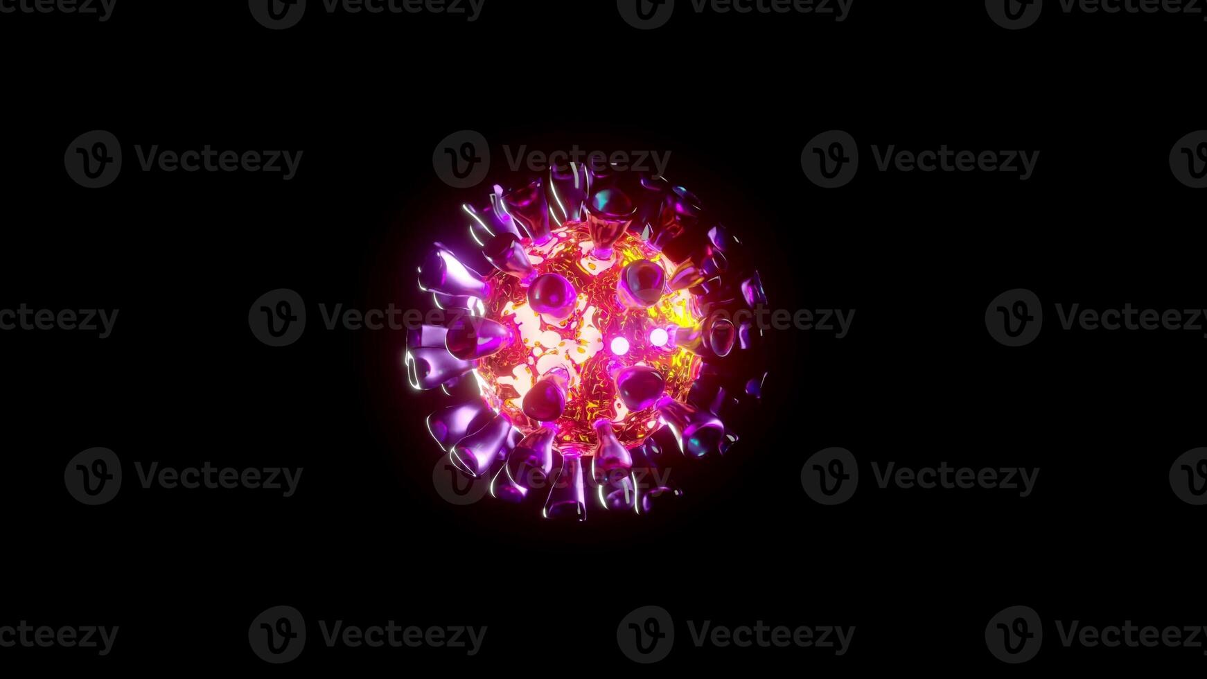 Bacterium shimmering in different colors close-up photo
