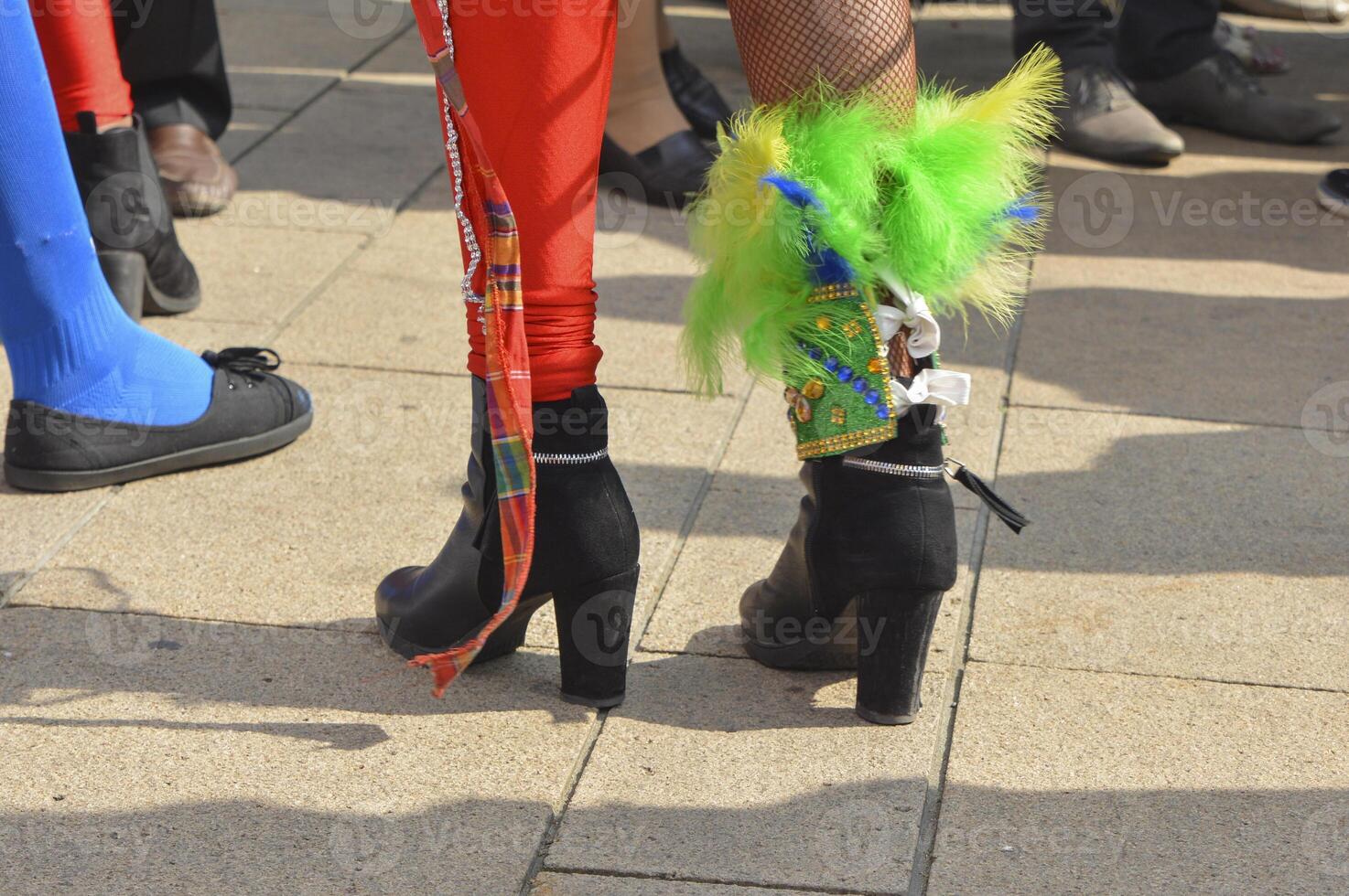 The female feet with heels photo