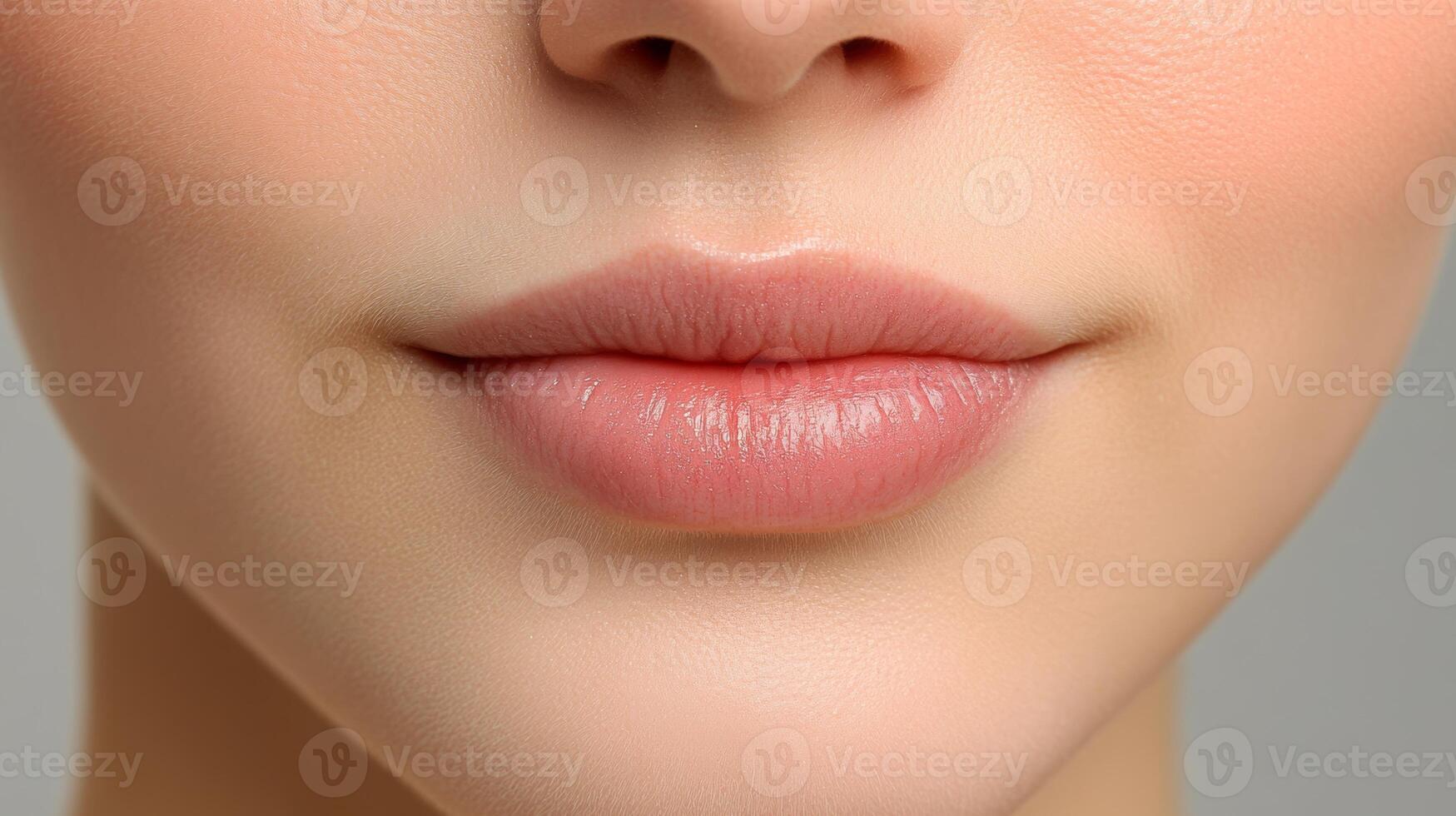 Close-up view of lip injections showcasing enhanced lip shape and volume in a beauty procedure photo