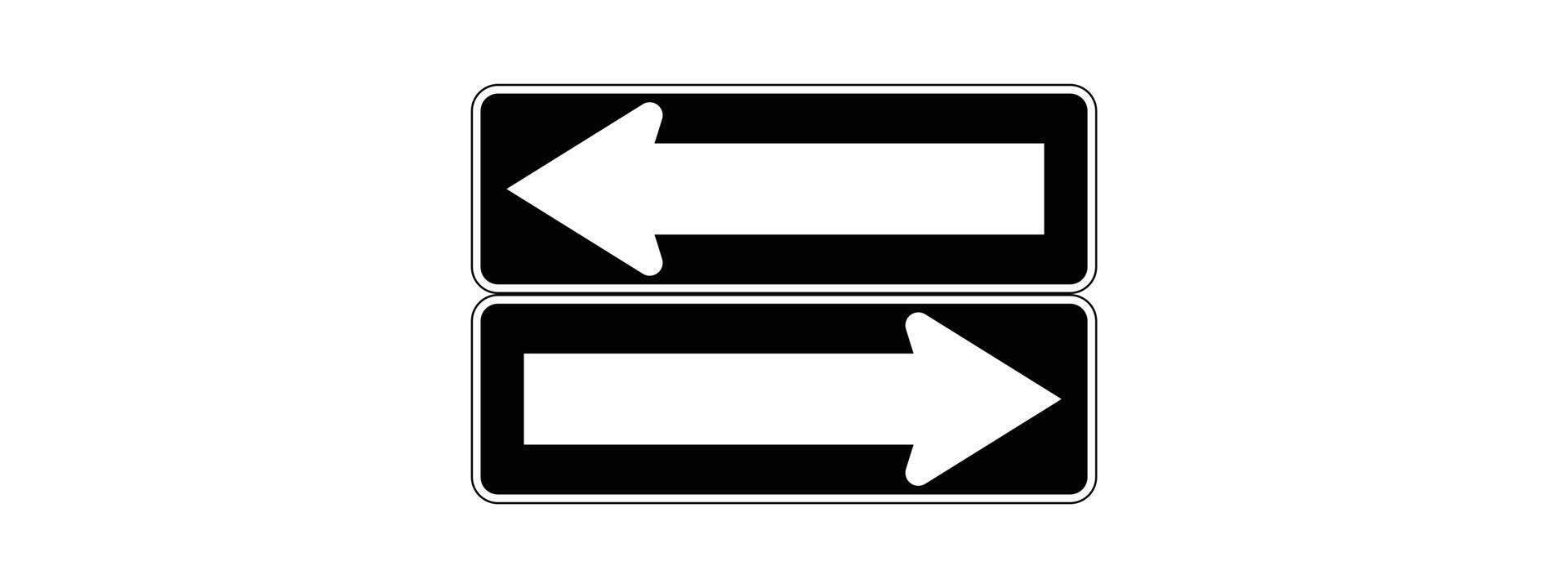 left and right arrows indicator both way in black brick vector
