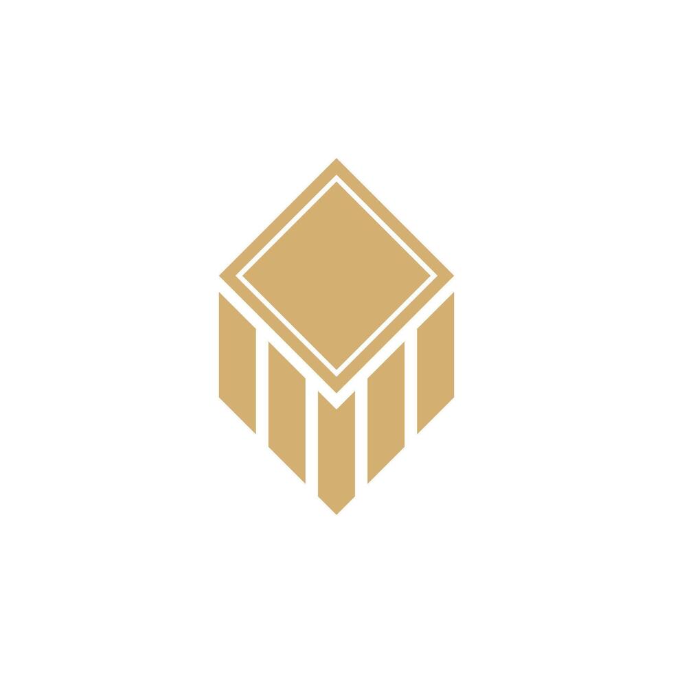 Kaaba icon design with five vertical lines. vector