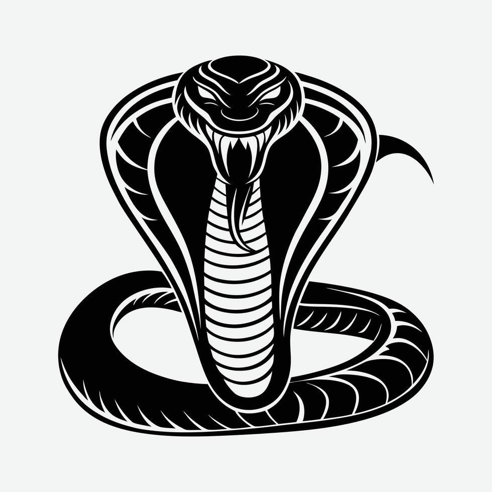 a cobra snake logo on a white background vector
