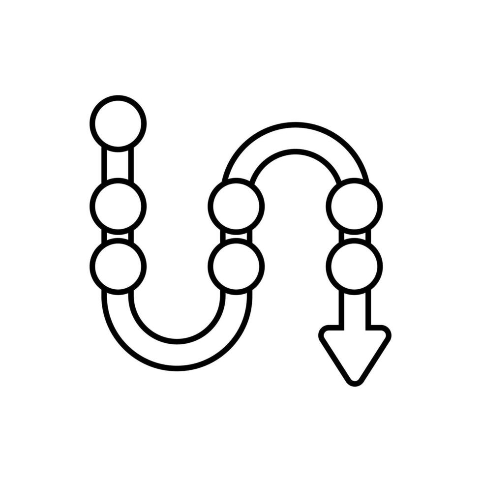 Icon a timeline, isolated against a clean background. vector