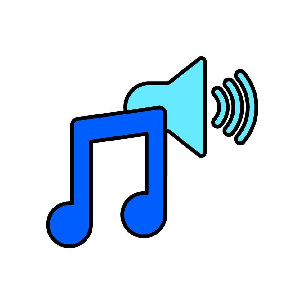 Icon a music isolated against a clean background. vector