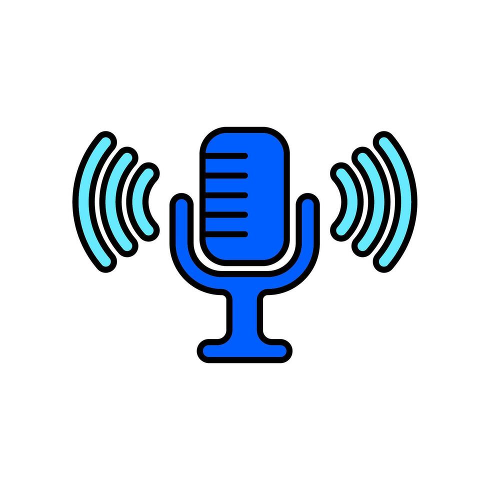 Icon a podcast, isolated against a clean background. vector