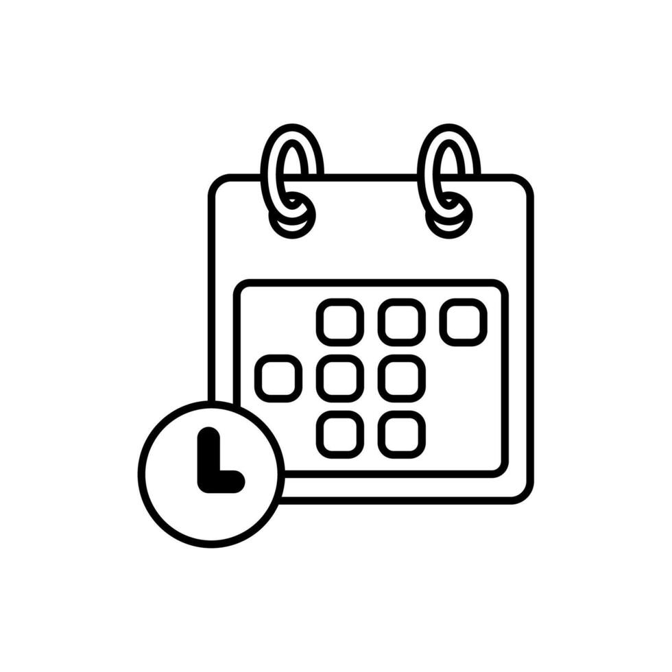 Icon a schedule, isolated against a clean background. vector