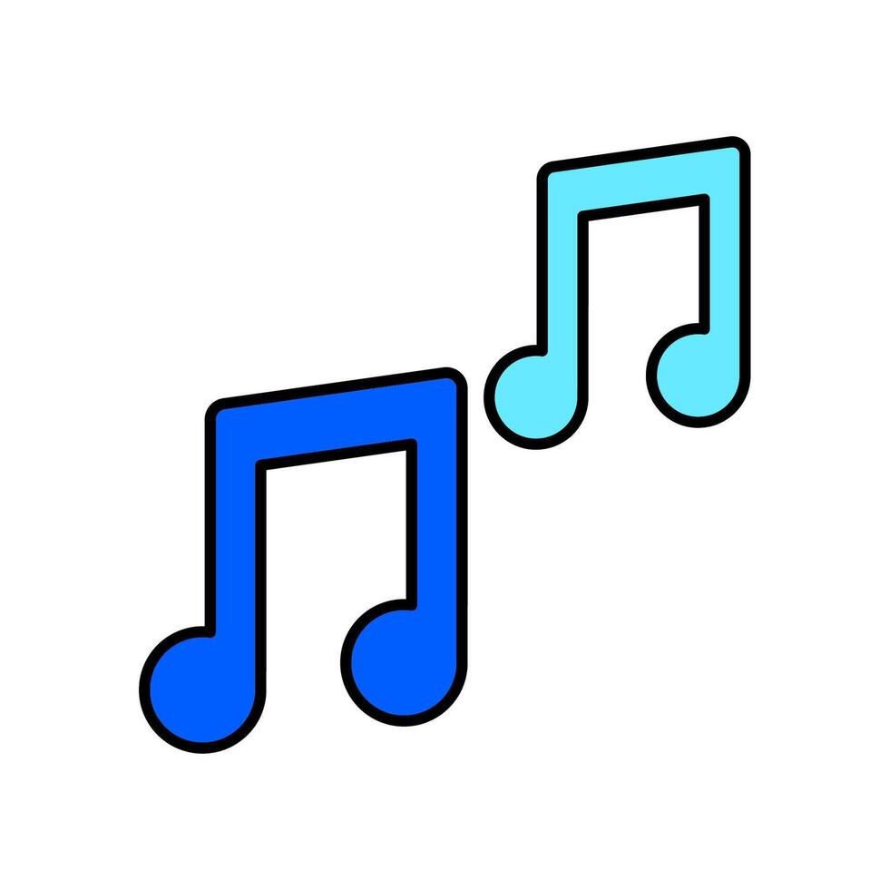 Icon a music, isolated against a clean background vector