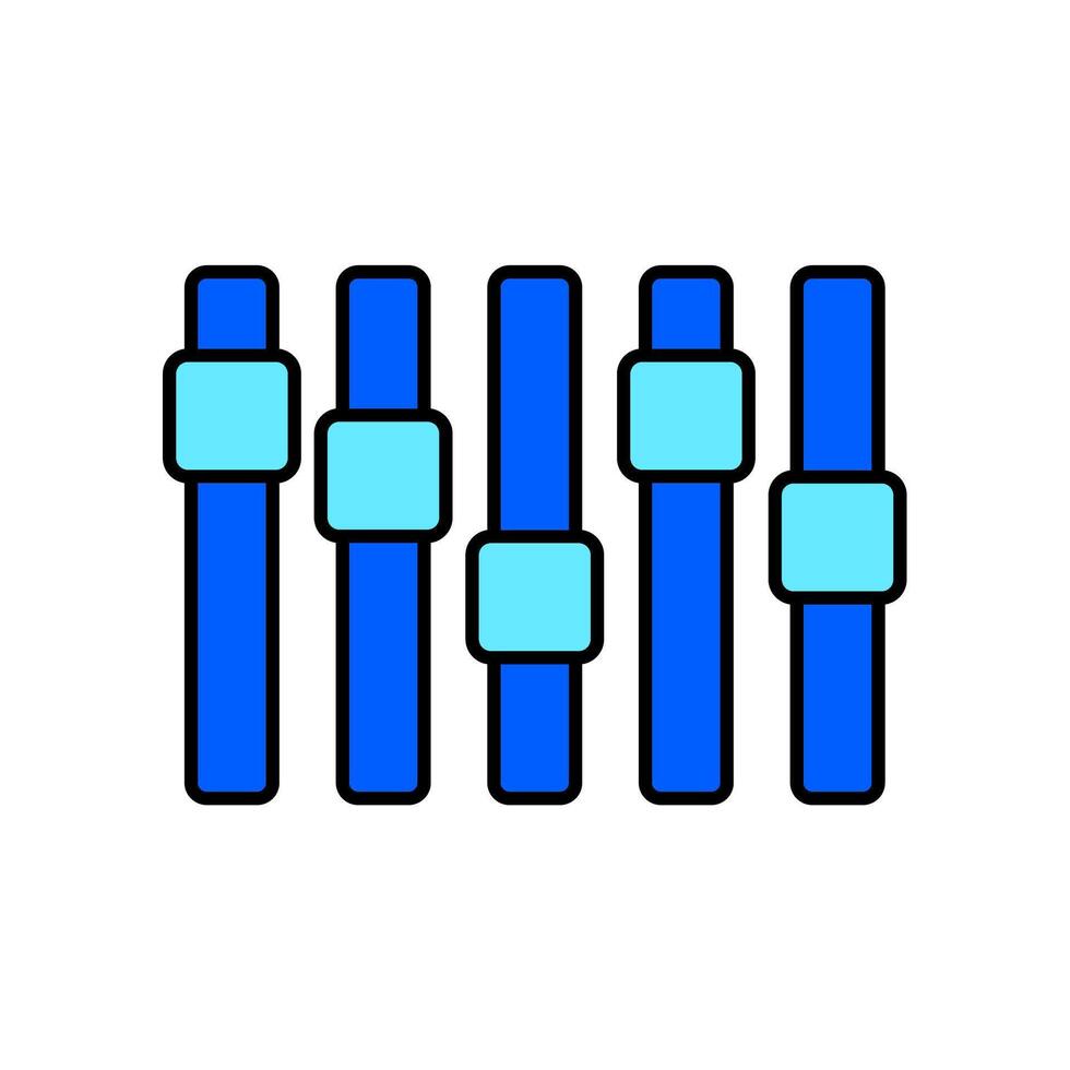 Icon a equalizer, isolated against a clean background. vector
