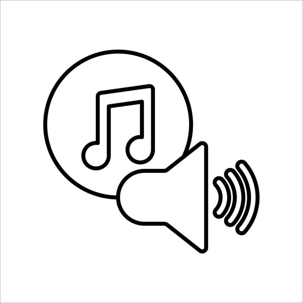 Icon a sound, isolated against a clean background vector