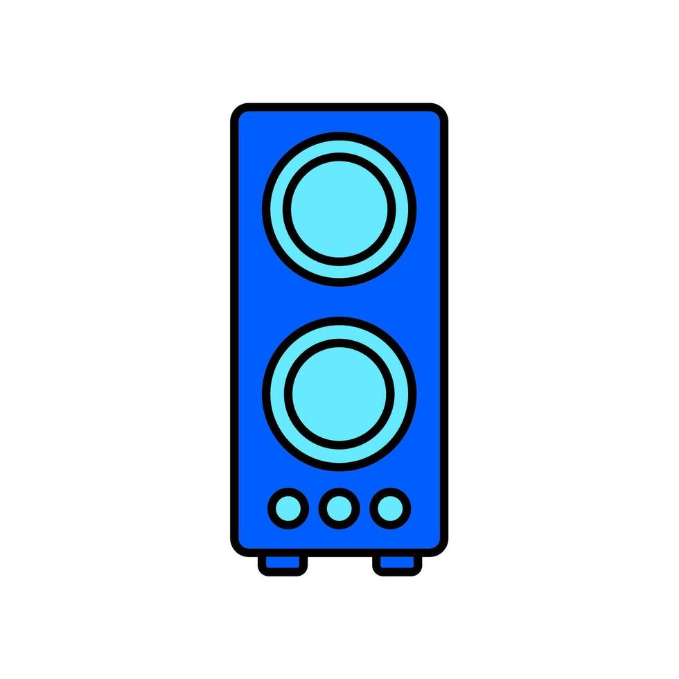 Icon a speaker, isolated against a clean background. vector