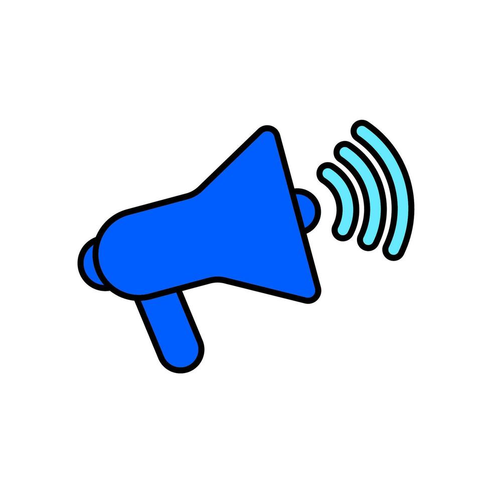 Icon a megaphone, isolated against a clean background. vector